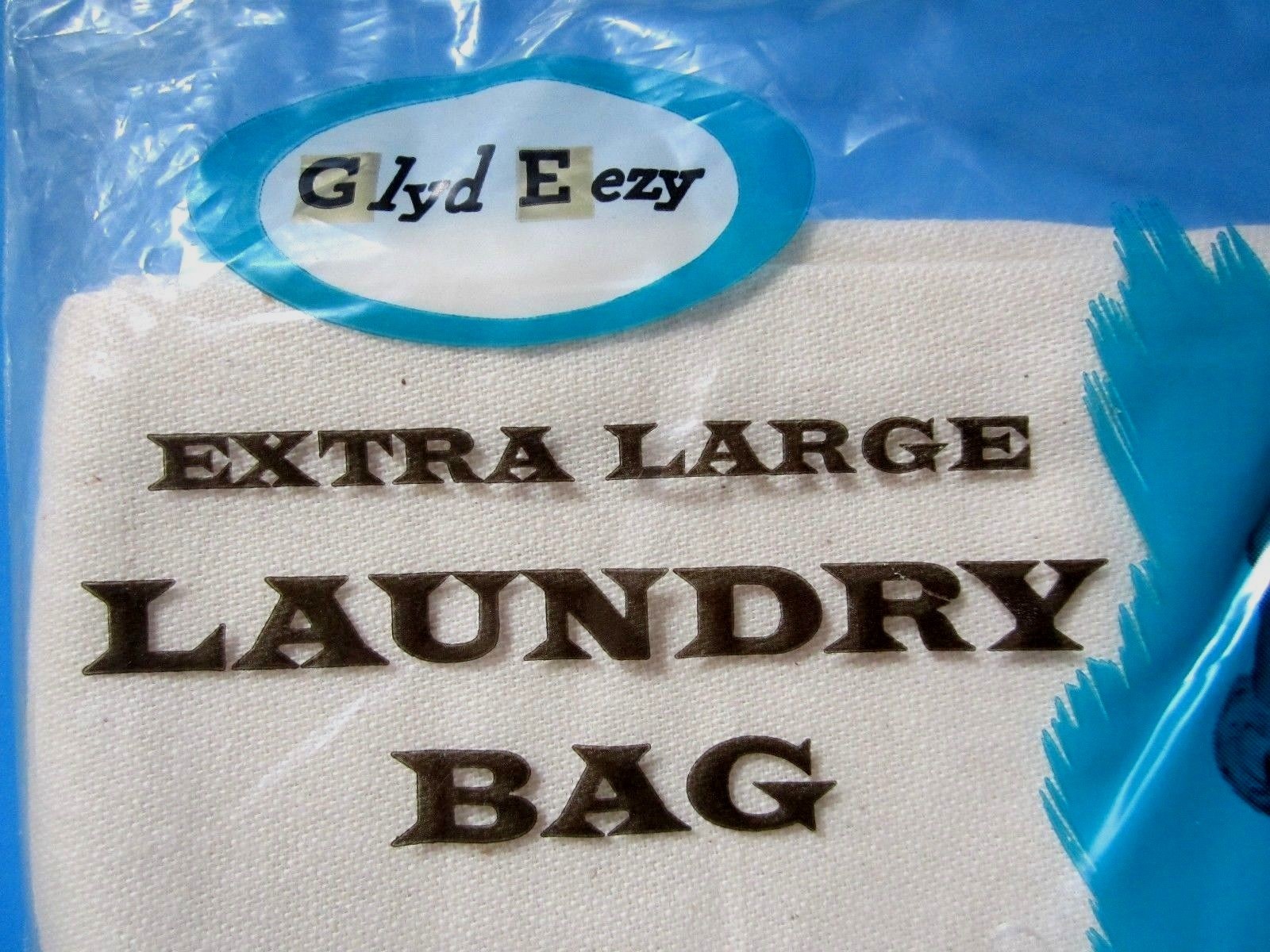 One Vintage Glyd Eezy Extra Large Laundry Bag with Draw Cord and Grommets Sealed