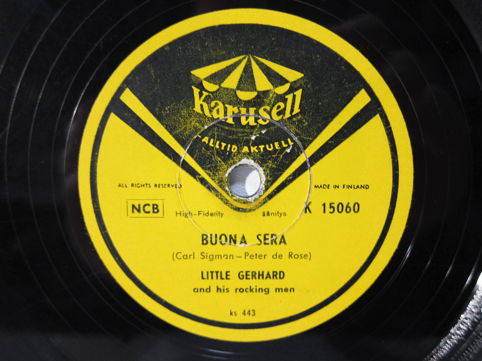 78rpm LITTLE GERHARD & ROCKING MEN - Peggy Sue - VERY RARE