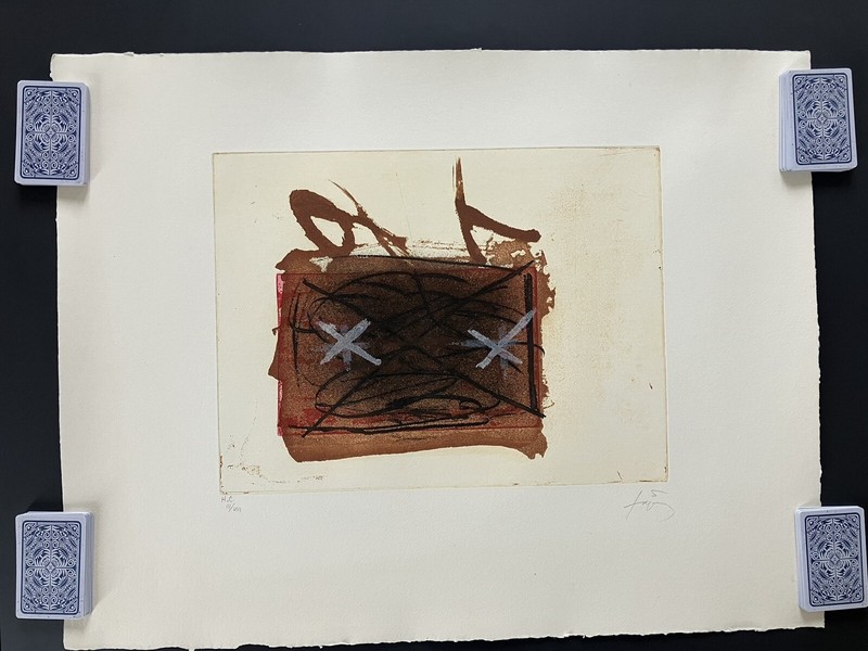 Gravure  Antoni TÃ Pies, SignÃ©E Et NumÃ©RotÃ©E