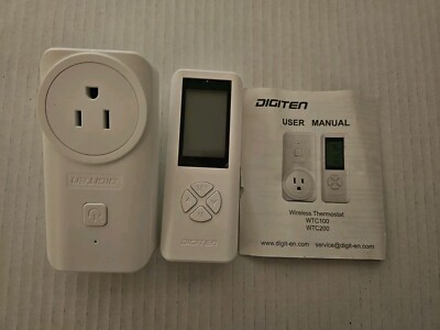 DIGITEN WTC100 Wireless Thermostat Outlet Digital Temperature Controller Plug-In