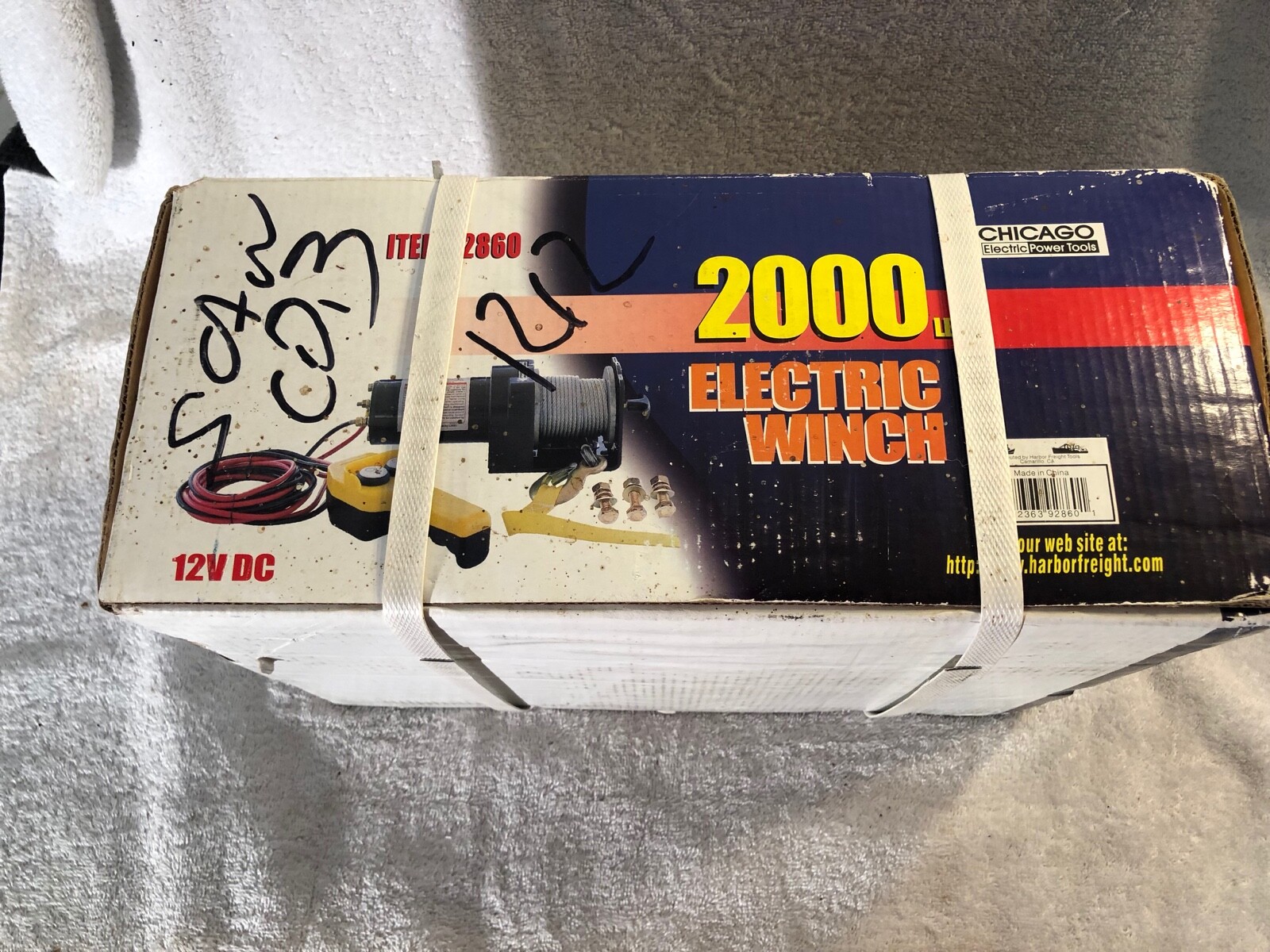 Chicago Electric UTILITY WINCH #92860 + Control - 2000 lbs Max Capacity NOS