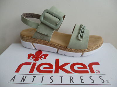 Rieker Women's Sandals Shoes Green Mint V2350