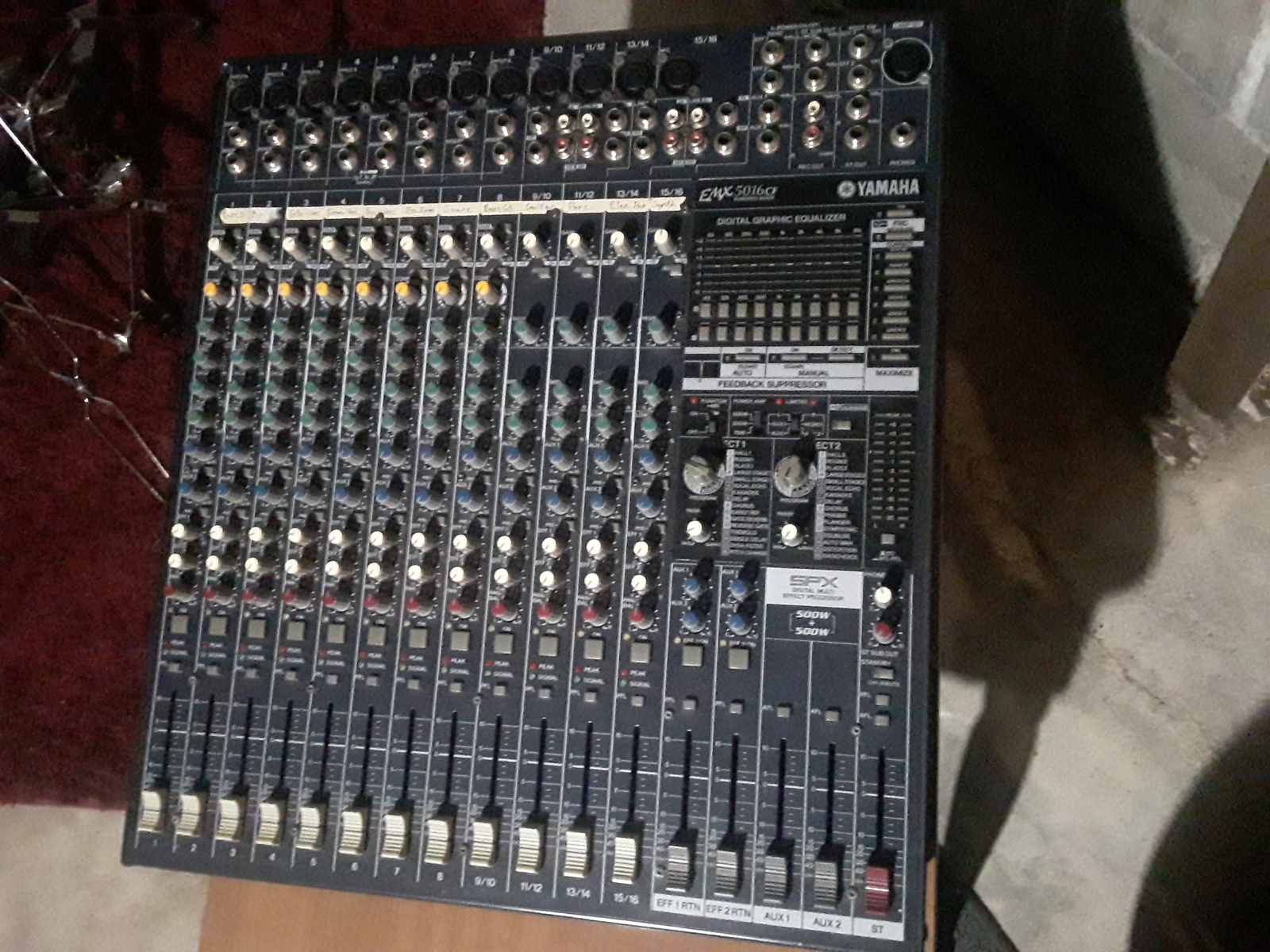 Yamaha EMX5016CF 500W 16Input Powered Mixer 86792856216 eBay