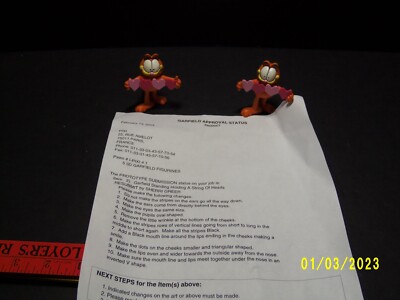 Garfield Pixi/Paws PROTOTYPE ''Hearts'' PVC Figurine Documentation One of a Kind
