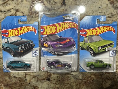 Hot Wheels Legends Tour 2023 HONDA S2000 In Protector & VW Caddy & MK2 Golf
