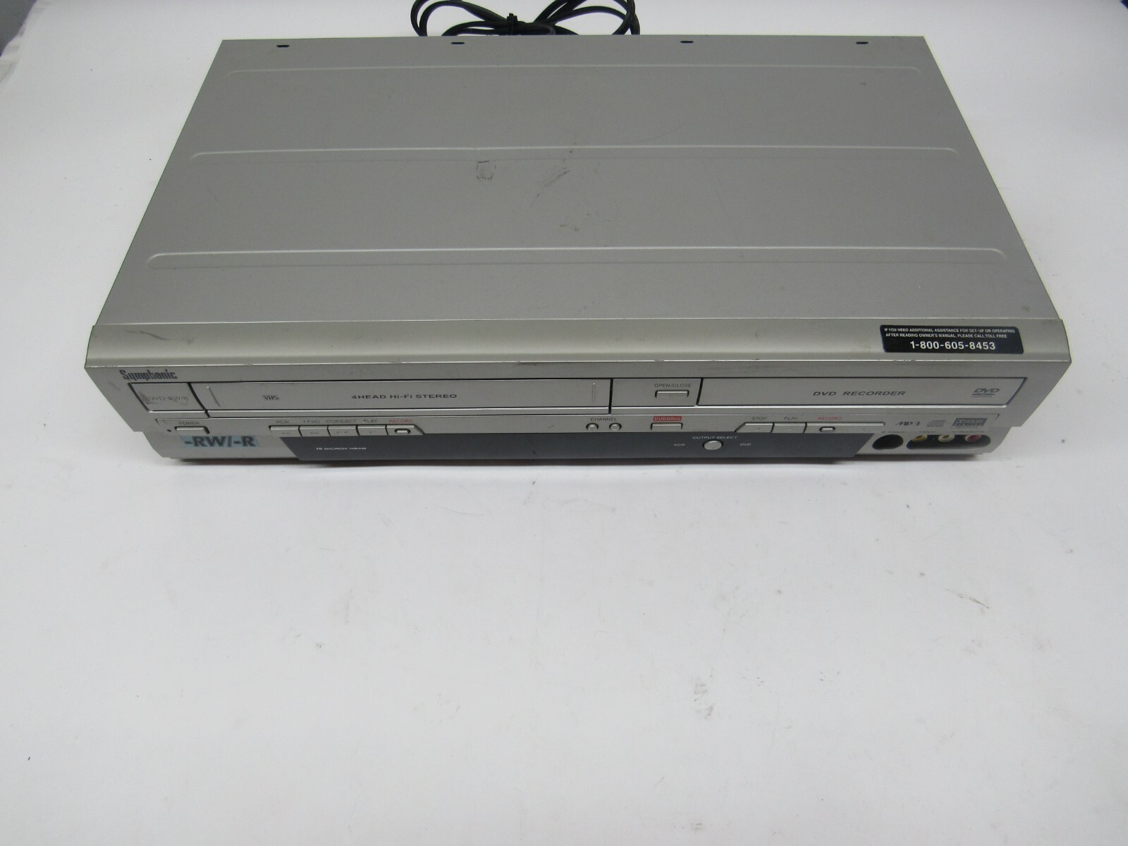 Symphonic WFR205 VCR VHS DVD Combo Player Recorder No RemoteのeBay公認海外通販