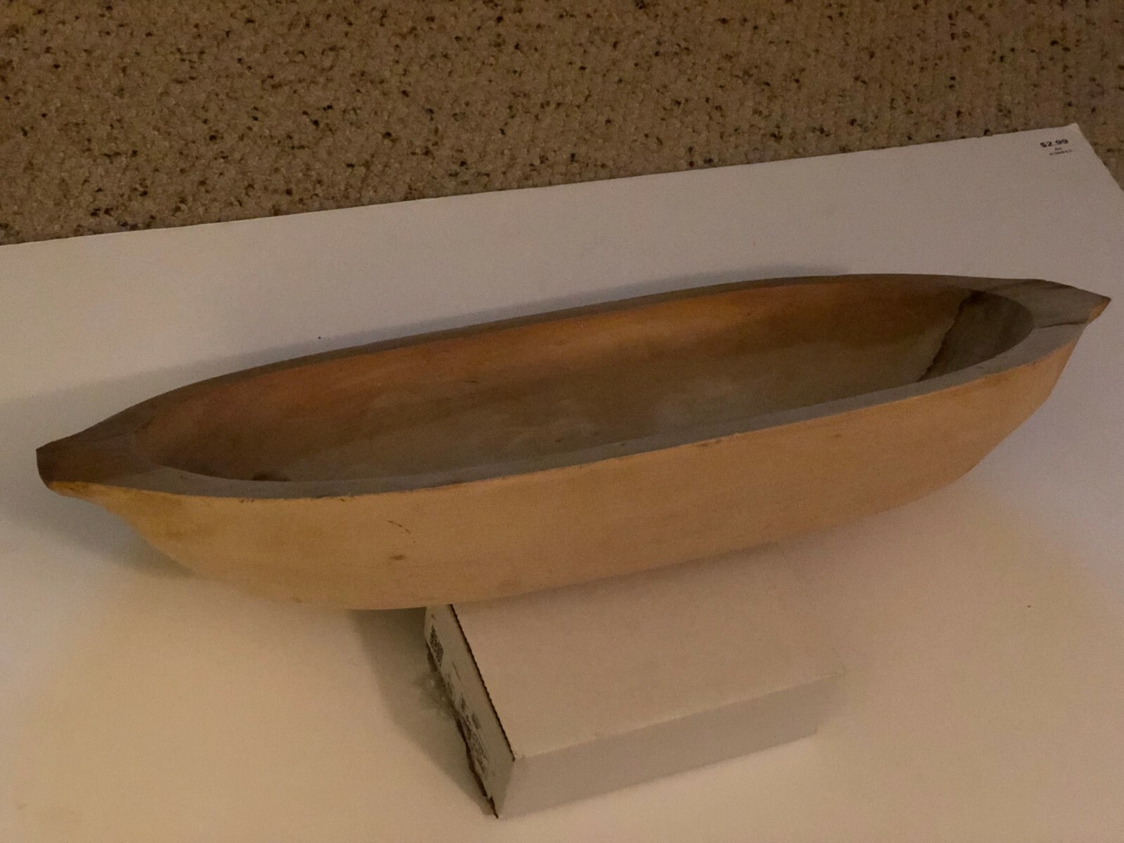 Unfinished wooden flour bowl
