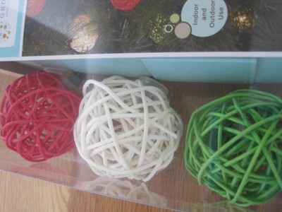 Wicker Christmas Tree Ball Lights Home Collection Indoor Outdoor Target NIP