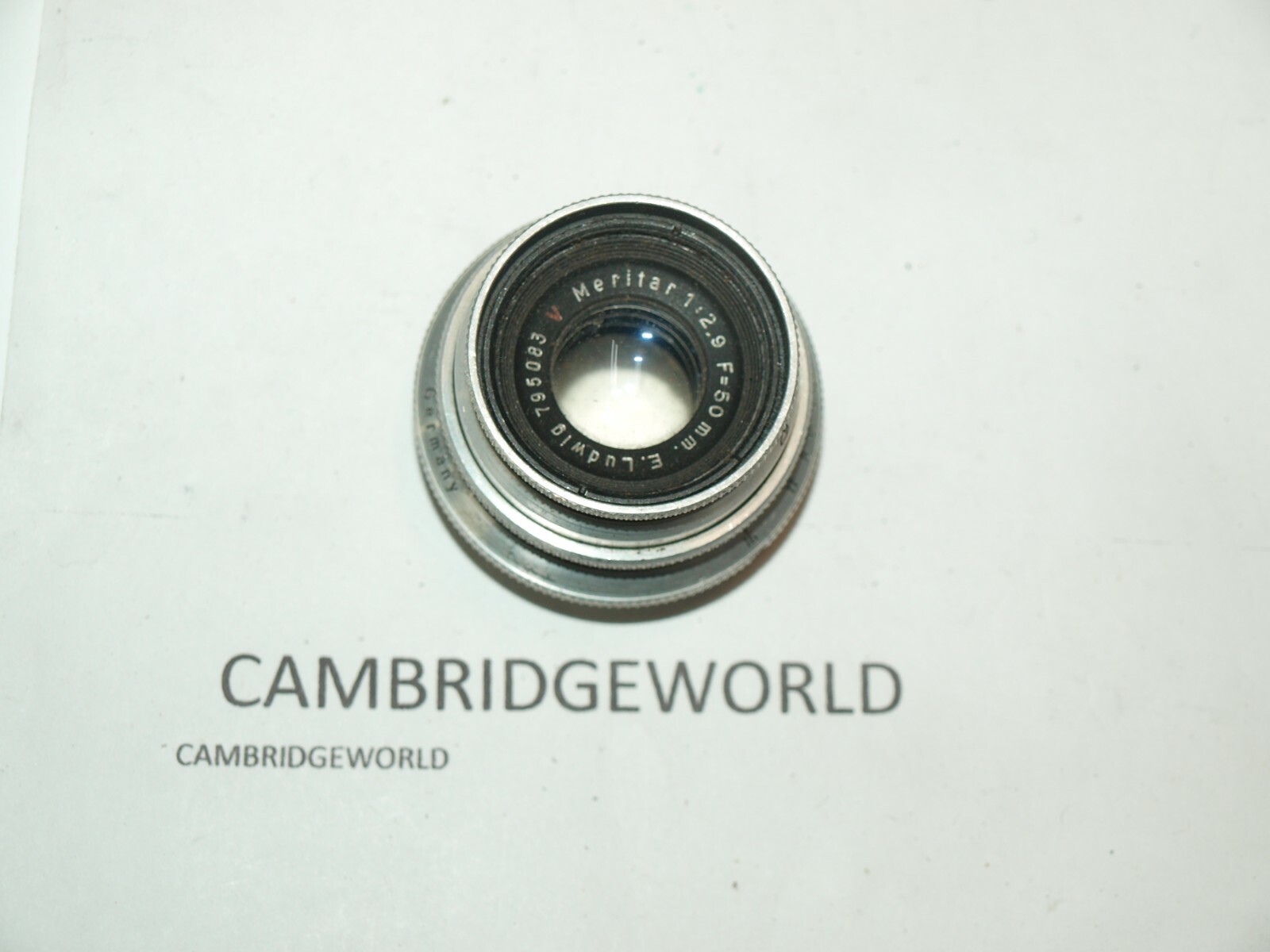 50mm F2.9 PRIME E.Ludwig Red V Meritar NORMAL LENS for
