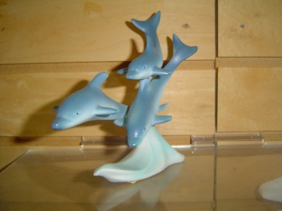 Swimming Dolphins Figurine