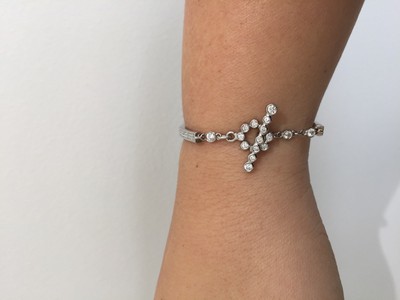 Erica Courtney Platinum Diamond Double-Bar Bracelet