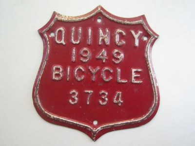 bicycle license plate vintage