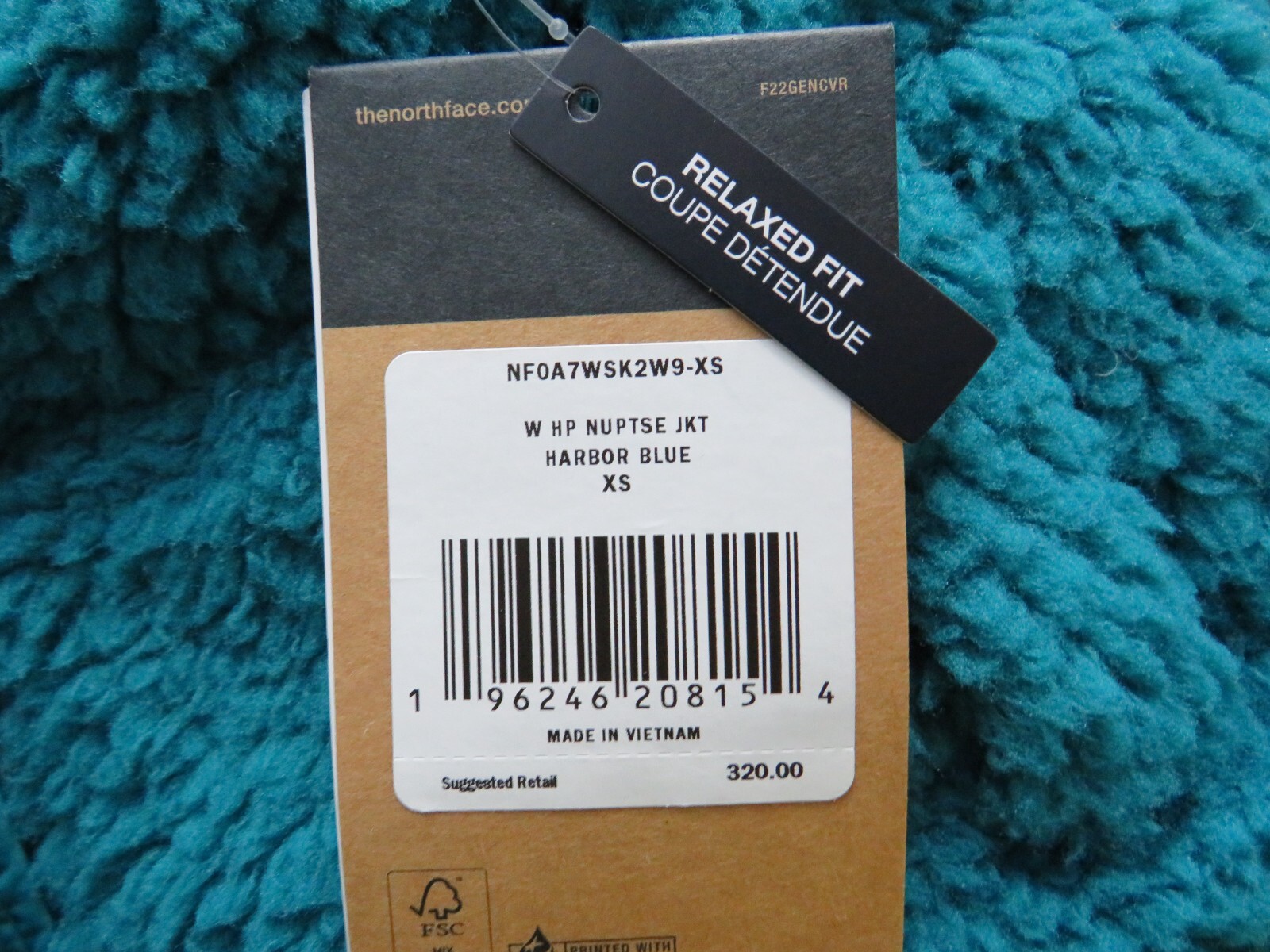 Pre-owned The North Face Womens  High Pile Sherpa Nuptse Short Crop 700-down Jacket Blue