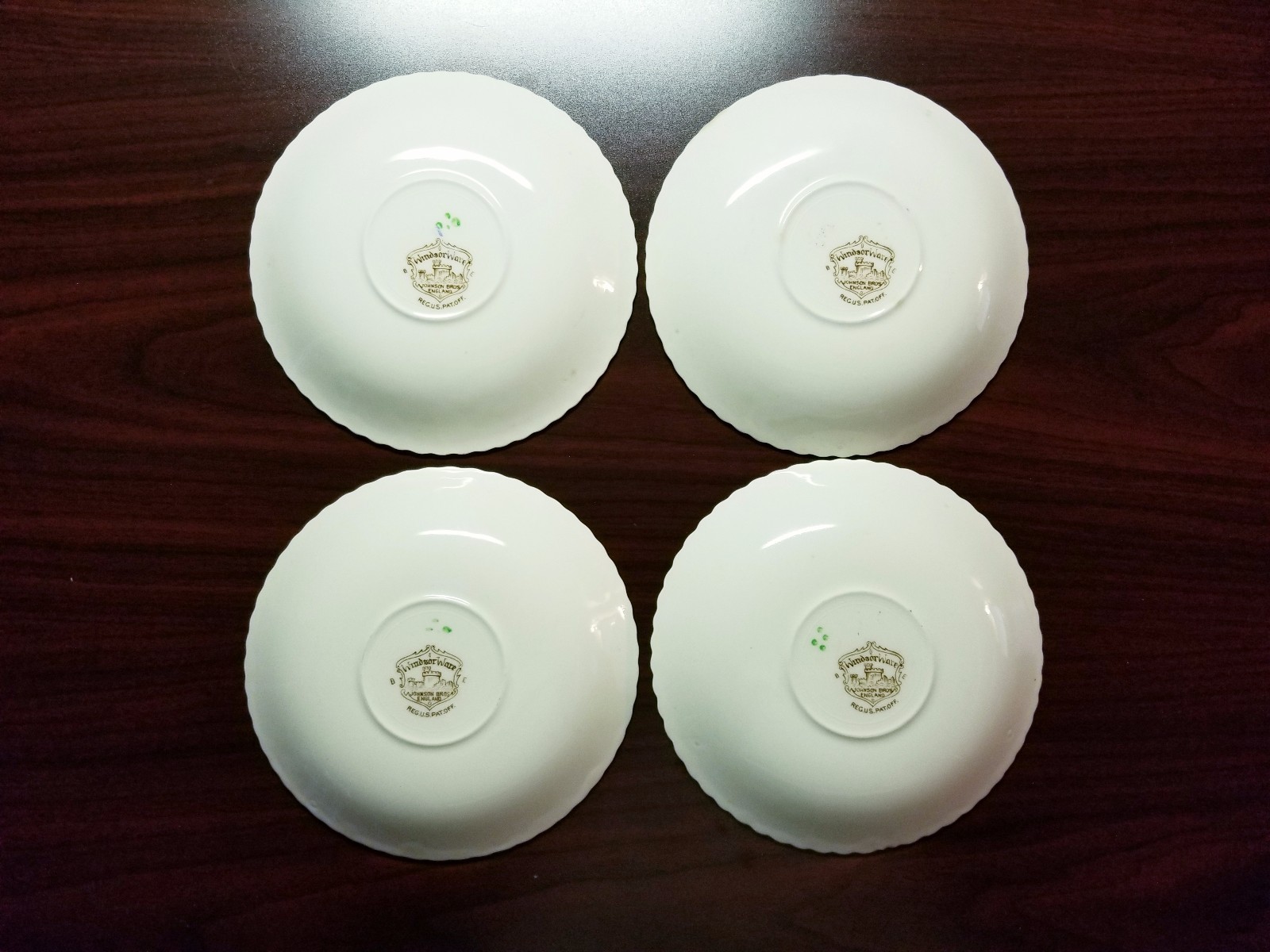(Set of 4) Windsor Ware Johnson Bros England Saucer