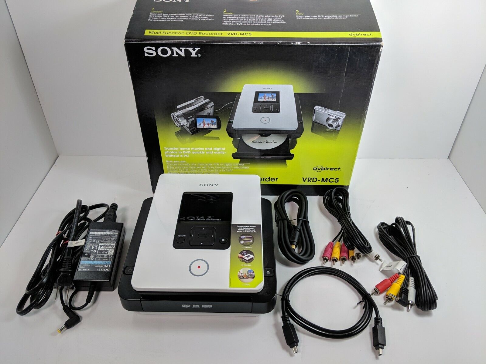 Sony VRD-MC5 DVD Recorder Burner Handycam Tape Transfer w Sony VRD-MC5 DVD Recorder Burner Handycam Tape Transfer w