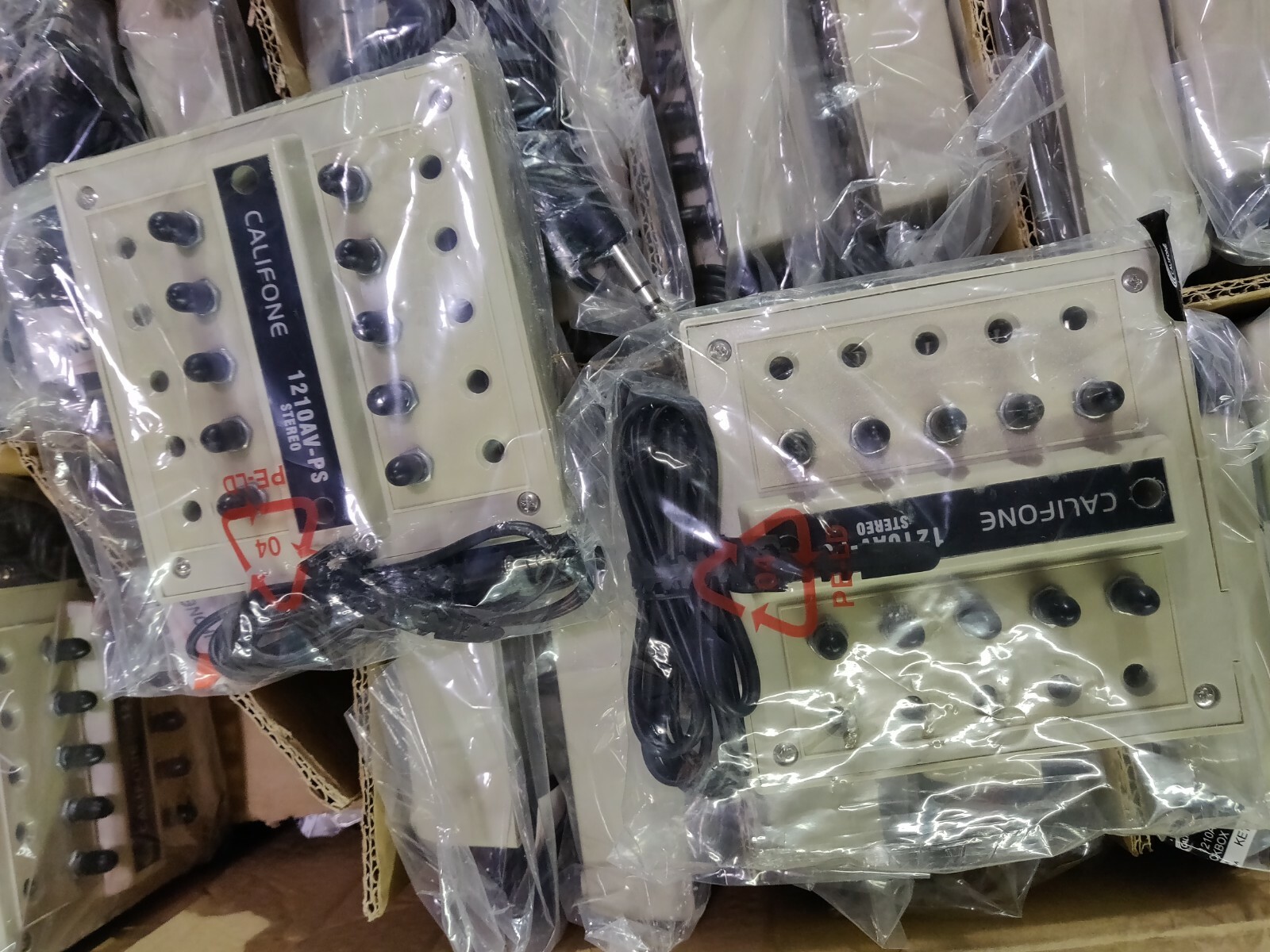 Lot of 40 New in Box Califone 1210AV-PS Stereo 10 Position Jack Box (K350692)