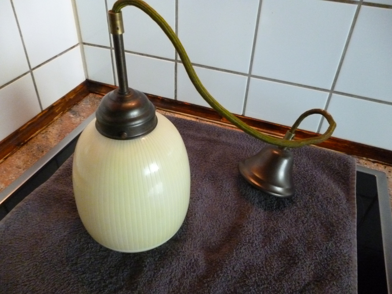 Plafonniere Messing Glas : Deckenlampe flurlampe art deco glasschirm