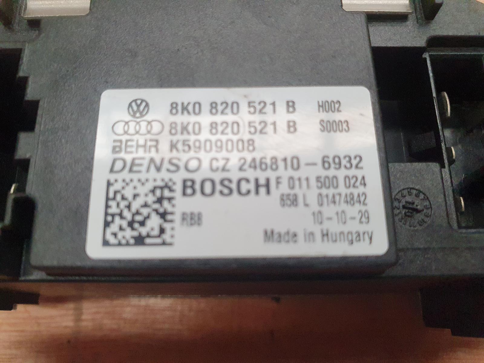 2011 Audi A5 HEATER FAN MOTOR RESISTER 8T 10/07-12/11 8K0820521B image 2