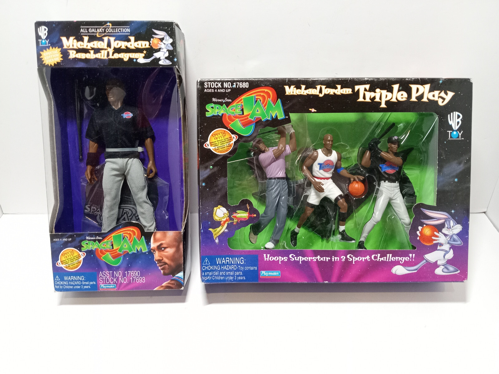 スポーツ選手 SPACE JAM Michael Jordan Triple Play Original 1996 Michael Jordan Triple Play Space Jam Figure