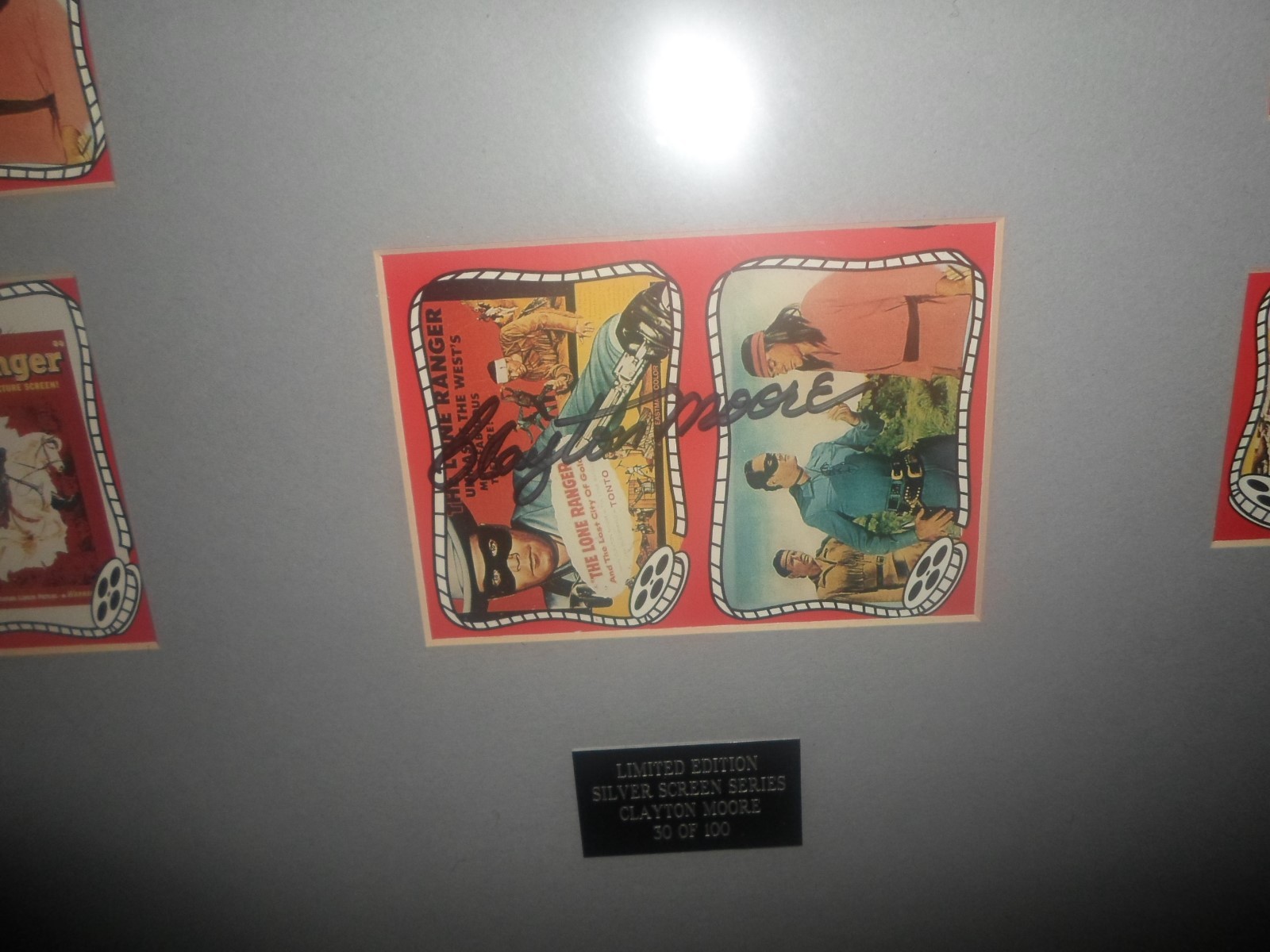 Limited Edtion Silver Screen Series Clayton Moore #30/100 The Lone Ranger Framed