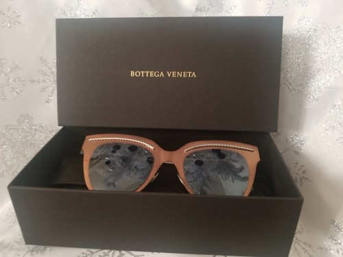 Pre-owned Bottega Veneta Bv0030s--003 Bronze Silver Grey Sunglasses