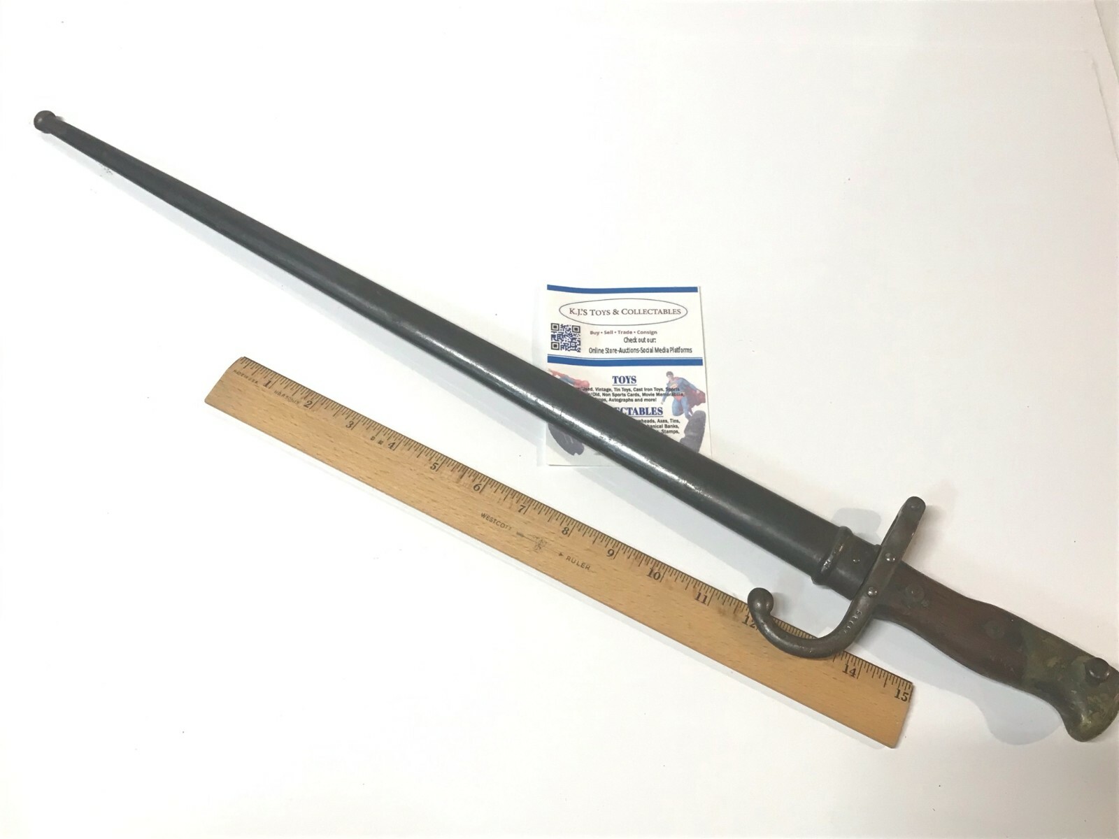 Vintage French Model 1874 Gras Bayonet & Scabbard 1880 Date Vintage French Model 1874 Gras Bayonet & Scabbard 1880 Date