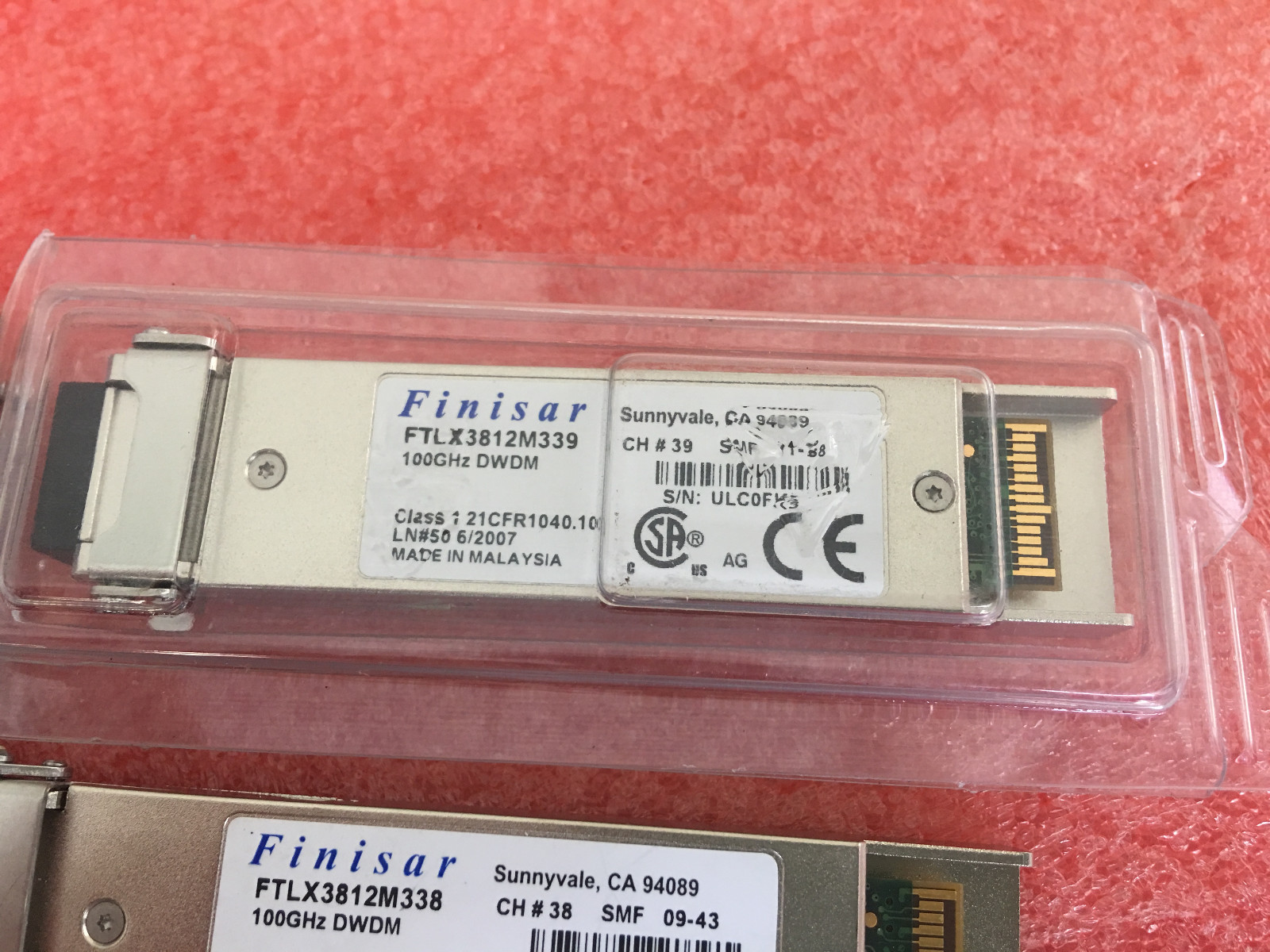 s DWDM XFP Finisar FTLX3812M339 Fixed Ch#39 DWDM 1546.12nm 10G