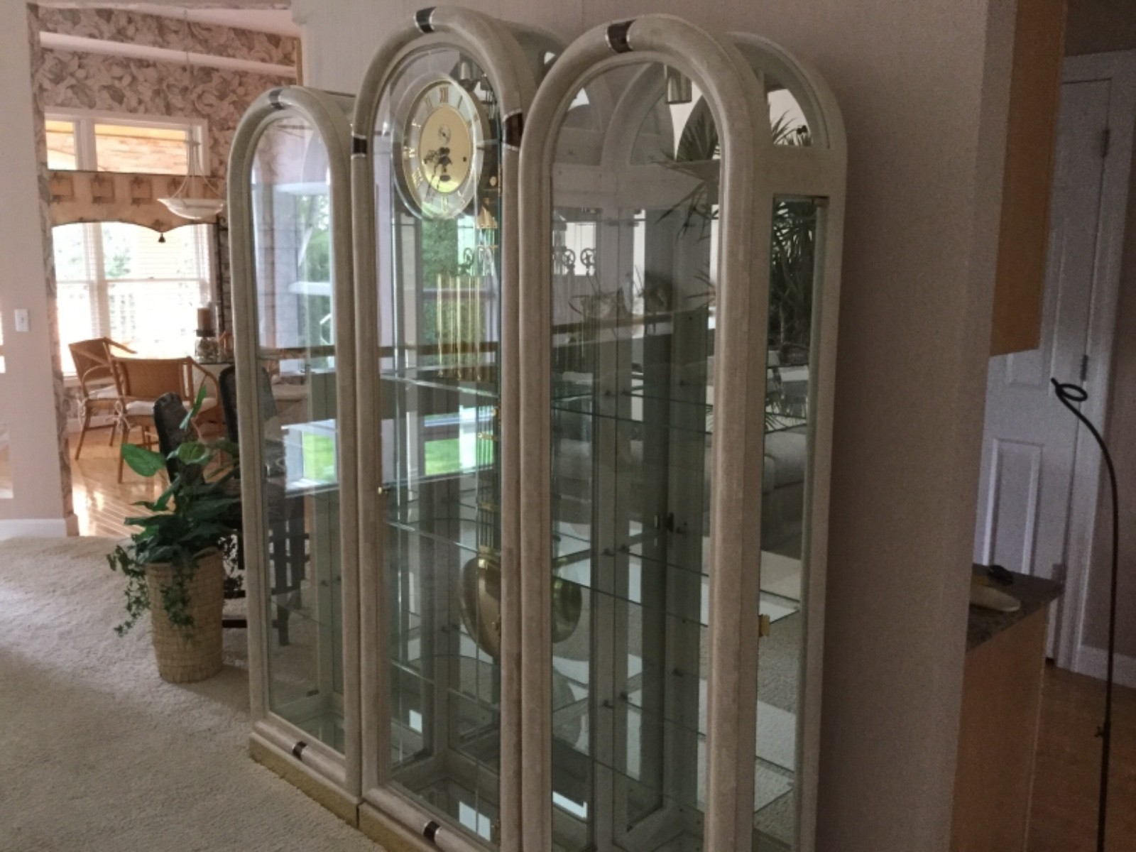 RIDGEWAY 9275 FESTIVAL FLOOR CLOCK WITH DUAL CURIOS