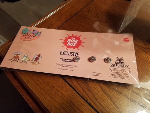 NICK BOX EXCLUSIVE-Flu-in-u-enza Enamel Pin Set Rocko's Modern Life Winter  NIP