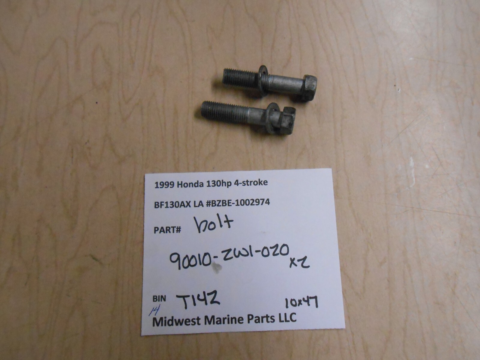 1204ページ 90010-ZW1-020 Honda 1999 BF130AX LA 130hp Outboard bolts (2