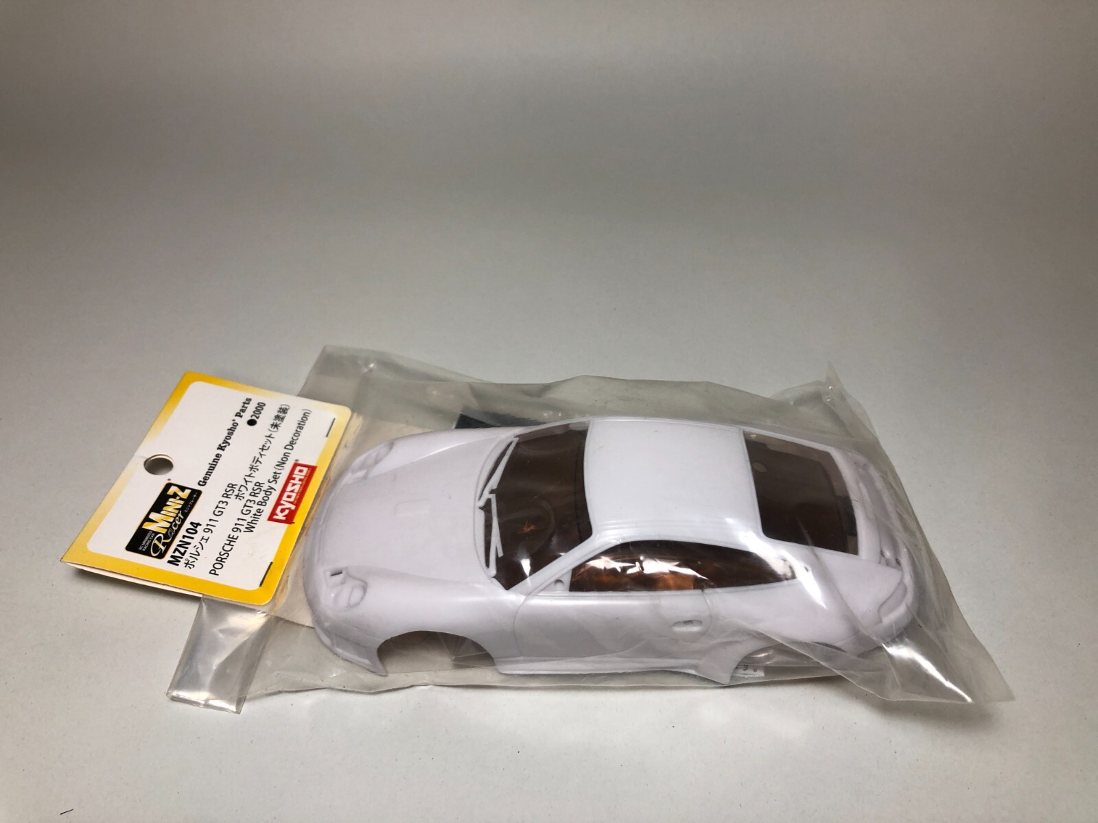 京商 MINI-Z　ポルシェ911 GT3 RS　ホワイトボディ3セット Porsche 911 GT3 RS ホワイトボディセット (未塗装/ホイール付