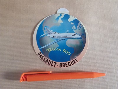 ancien autocollant armées Dassault breguet aviation avion flacon 900