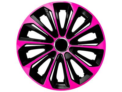 Radkappen 16 Zoll 4x NRM EXTRA STRONG in Pink/Schwarz Radzierblende Radkappe