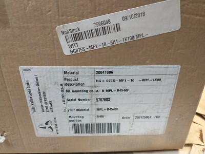 Wittenstein Alpha GmbH HG+ 075S-MF1-10-6H1-1K00 Right Angle Gear Head 10:1