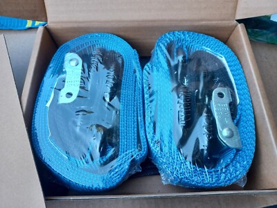 New Amazon Basics Tiedown Set with Integrated Soft Loops Blue & Black (2-Pack)
