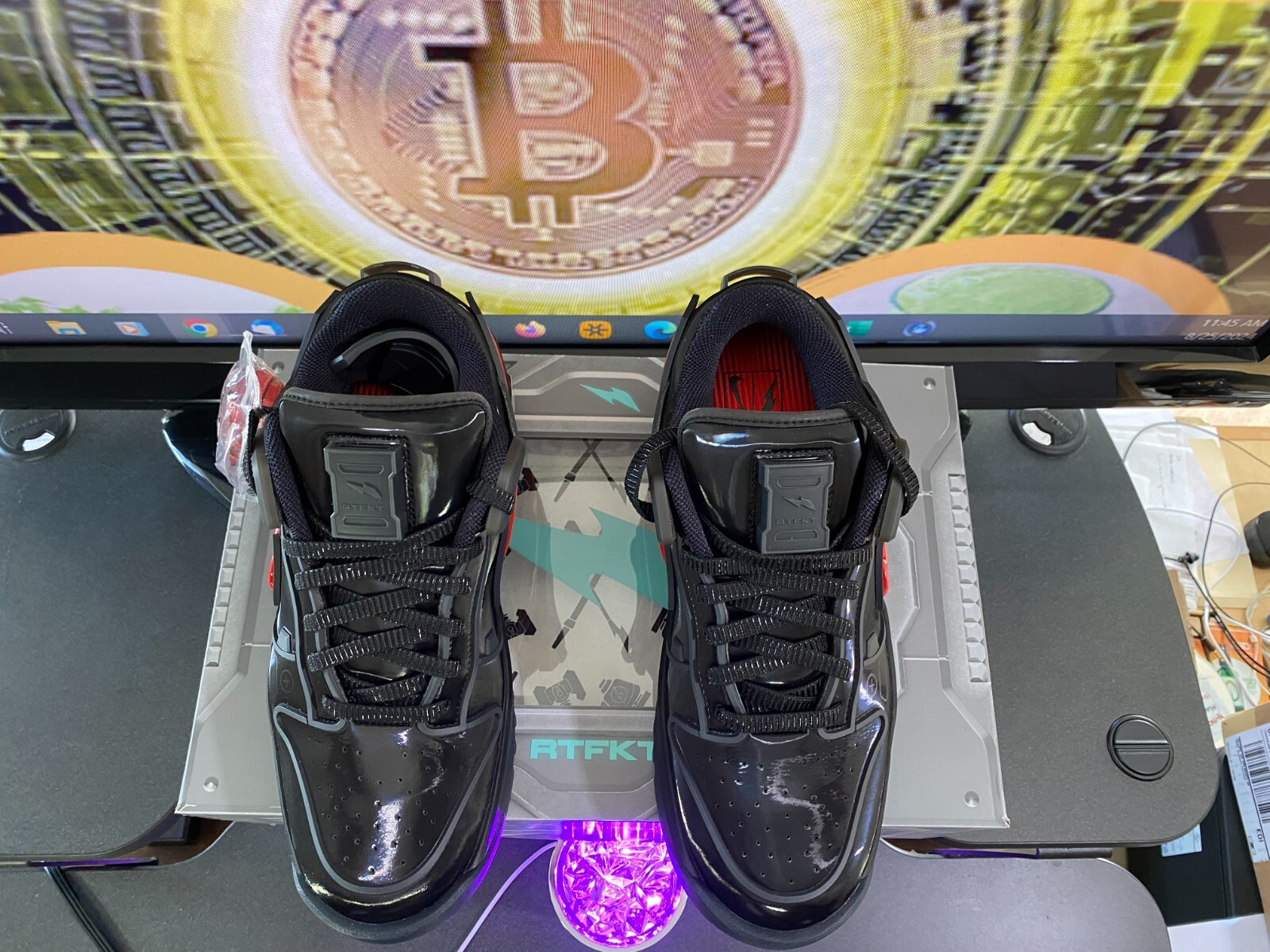 NIKE NIKE RTFKT X DUNK GENESIS CLONE X SIZE 11 BLACK/RED IN BOX