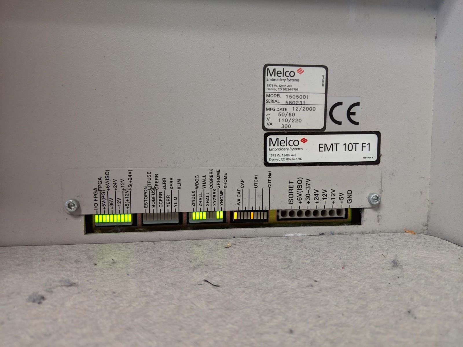 Melco Single Head - EMT10T F1 Commercial Embroidery Machine