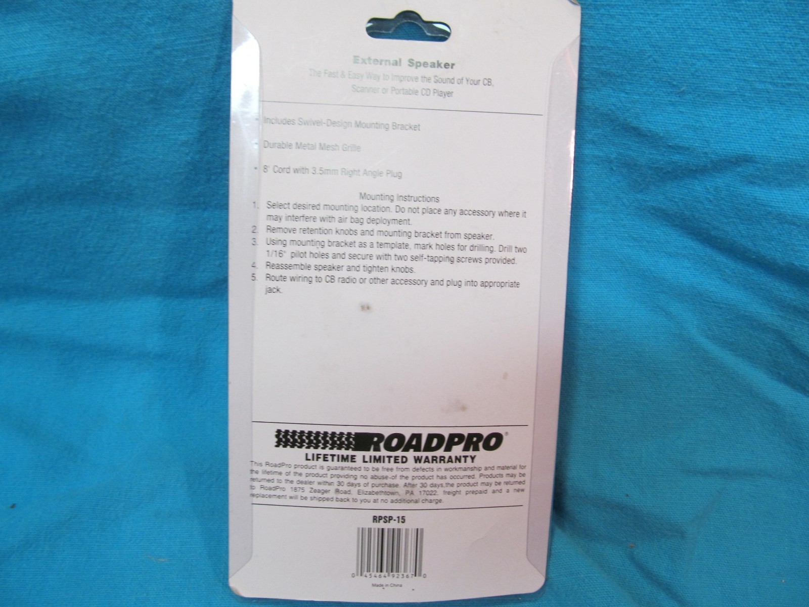 NEW ROAD PRO EXTERNAL CB SPEAKER RPSP-15