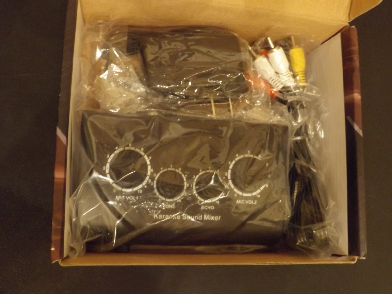 NKR N-3 Karaoke Sound Mixer Dual Mic Inputs With Cable Black Z2N3