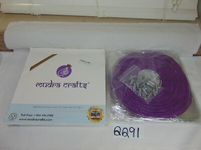 10 NEW MUDRA CRAFTS ASIAN CHINESE-JAPANESE  LANTERN W/LED LIGHT 12'' PURPLE 