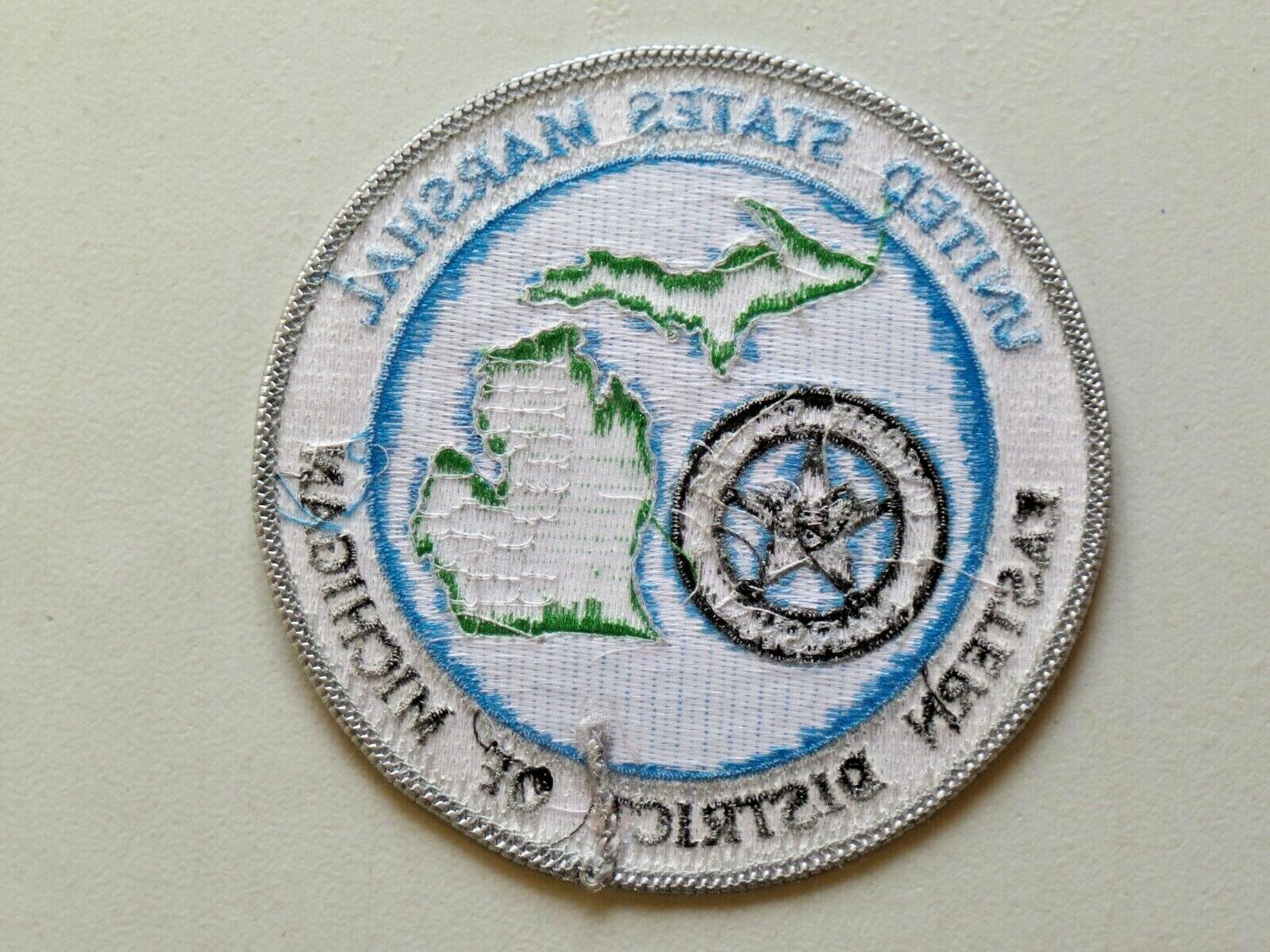 Vintage United States Marshal Easter District of Michigan Patch Round 4367