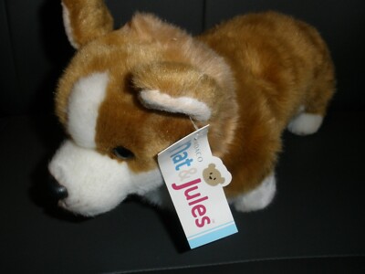NEW Demdaco Nat & Jules Corgi Dog 12'' Plush (P80A)