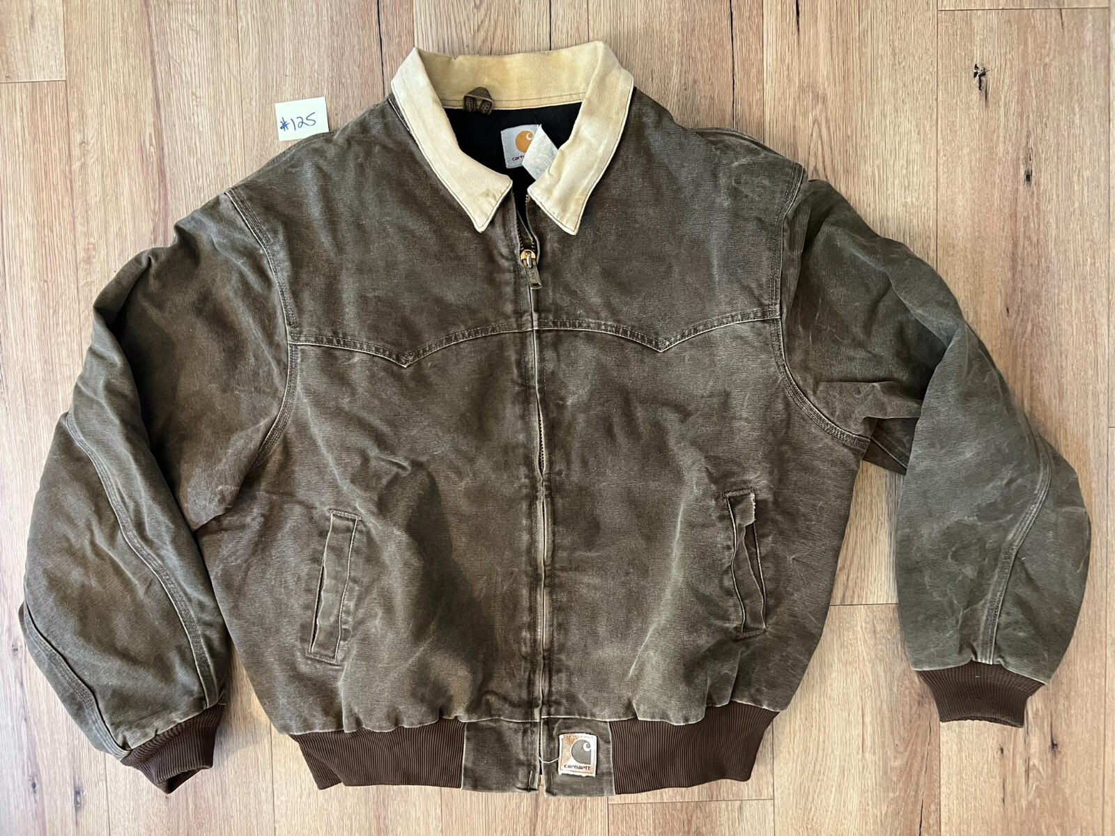 Vintage Carhartt Santa Fe Jacket JQ2282 Quilt Flannel Lined