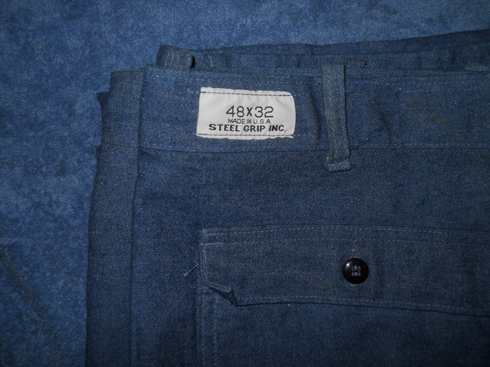 48x32 Steel Grip Westex FR-8 Fire Resistant Pants blue jeans made in USA unused