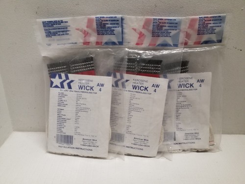 Lot of 3 Wick Kerosene Heat Aw4 By American Wick Mfrpartno Aw-4