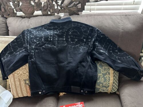 Supreme Men's Shibori Denim Trucker Jacket