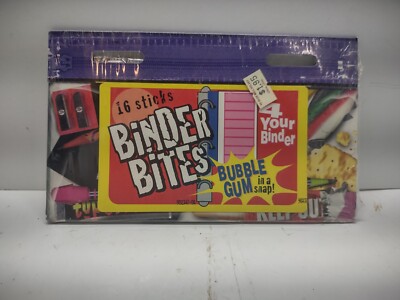 Vintage 1996 Amurol BINDER BITES Bubble Gum Container candy Trapper Keeper PEZ