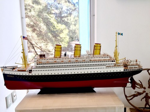 MARKLIN 16150 PROPELLER-DRIVEN STEAM SHIP w/ Orig Box, Tin Toys Germany,  Boat