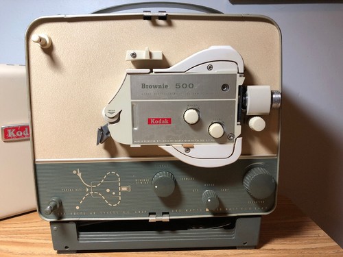 Vintage Kodak Brownie 500 8mm Film Movie Projector A5 With Case