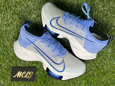 Nike flyknit blue and white clearance